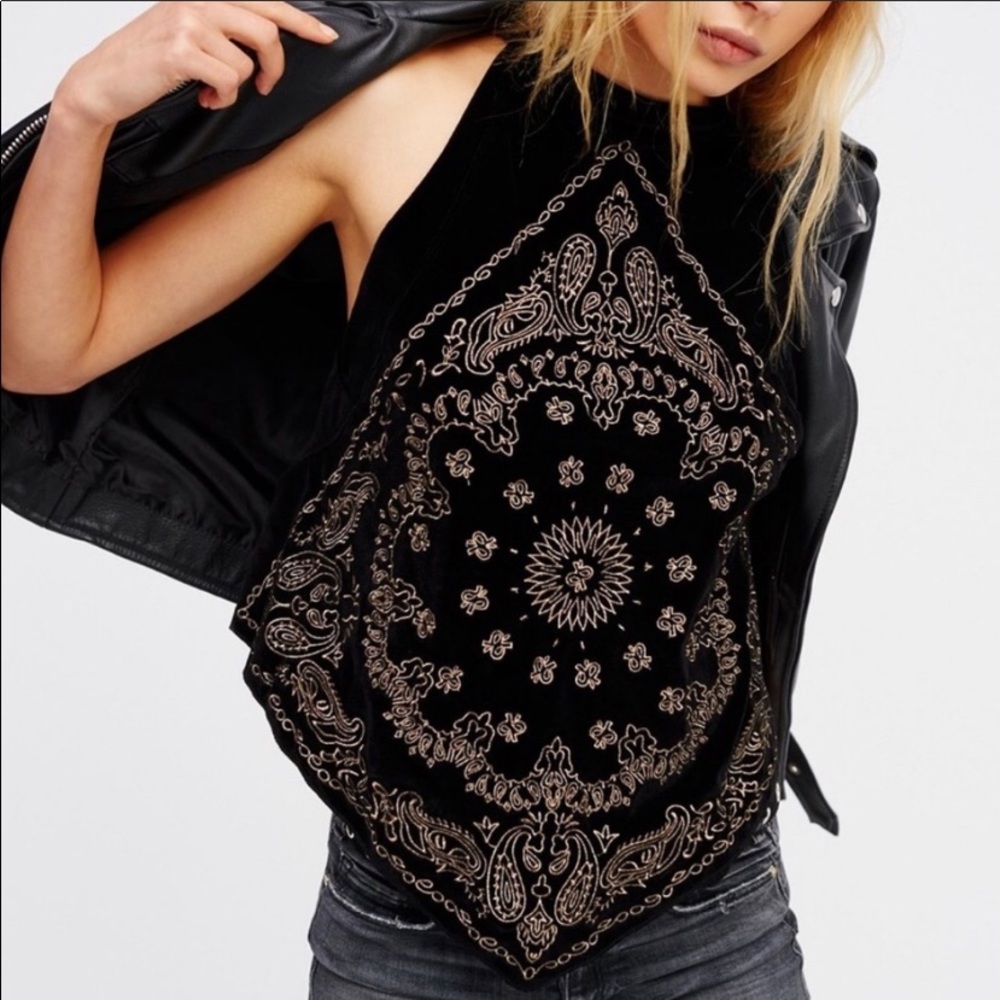 Free People Bandana Bling tank